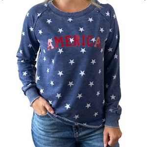 America Stars Graphic Sweatshirt Size M